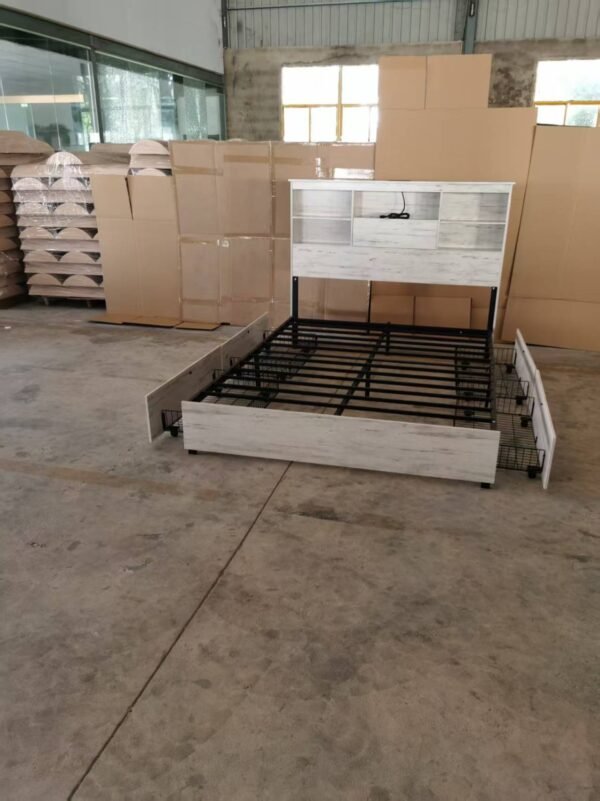 BEAUTIFUL WHITE 4 DRAWERS STORAGE WOODEN FRAME - Image 2