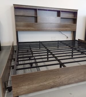 BEAUTIFUL DARK GREY 4 DRAWERS STORAGE WOODEN FRAME