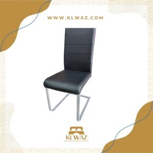 DC 1516 BLACK PVC LEATHER , AND STAINLESS STEEL LEG