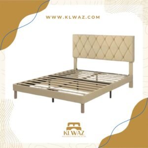 ZO4APVEL-Q QUEEN BEIGE VELVET TUFTED FRAME.