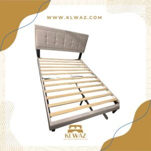 6610 LIGHT GREY VELVET TUFTED FRAME