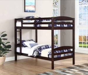 B-101E Espresso Wooden Bunk Bed
