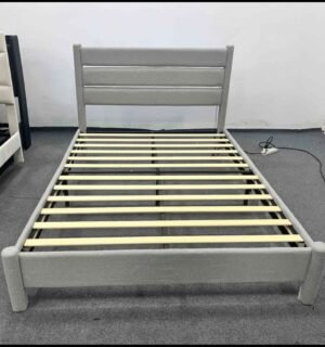 HY012-T-GR Grey Boucle Bed Frame with LED Lights