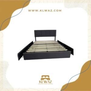 Model 2029 Luxury Velvet Platform Bed Frame with 4 Built-In Storage Drawers
