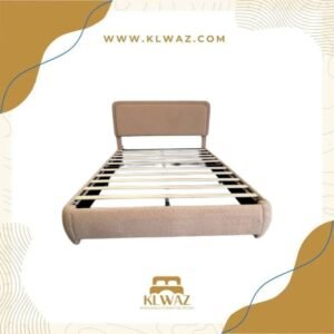 Model 801 Minimalist Bouclé Upholstered Platform Bed Frame